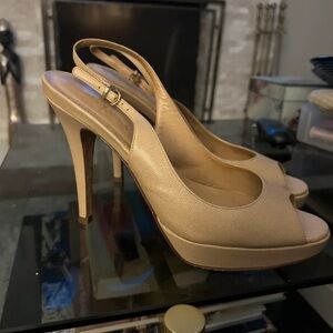 Cole Haan Tan Slingback Heels